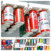 JLLOM Hanging Soda Organizer for Refrigerator,Soda Can Organizer Stacking Can Dispenser for Refrigerator Space Save Beverage Storage Holder Up to 16 Cans