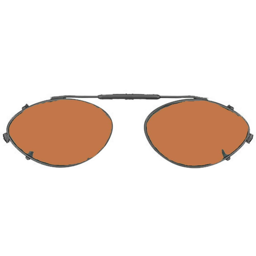 Shade Control Visionaries Polarized Clip on Sunglasses Cateye Gun