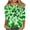 Green 7, variant on BLVB Womens 3/4 Sleeve St. Patrick's Day T-Shirts Shamrock Crew Neck Spring Graphic Tee Tops Casual Fashion Shirts