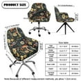 thumbnail image 7 of Xoenoiee Mushroom Dragonfly Daisy Print Stretch Curved Back Dining Chair Covers with Armrests, Elastic Office Chair Slipcovers, Swivel Armchair Cover Protector for Vanity Living Room Bedroom, 7 of 7