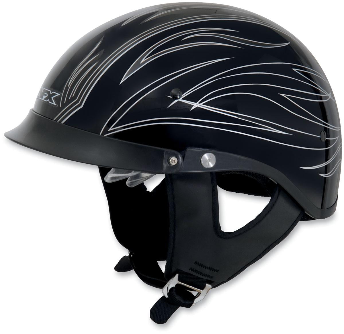Size AFX FX-200 Dual Inner Lens Half-Style Beanie Helmet Lg Flat Black 0103-0736 