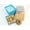Hot Blue, variant on 5 Inch 50 Pack Disposable Food Containers - Small Paper Boxes with Clear Lids, Greaseproof Dessert Bakery Takeout Boxes for Sandwich Cookies Sushi Cake Slice Strawberries - Pink