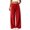 Red 12, variant on Karymi Shorts for Women Solid Plush Fuzzy Wide Leg Pants, Elastic Waist Decorative Button Front Warm Fluffy Long Trousers
