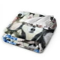 thumbnail image 2 of Wijzvio Siberian Husky Dog Throw Blanket Soft Fuzzy Fleece Blanket For Couch Bed Living Room Decoration 50"X40", 2 of 9