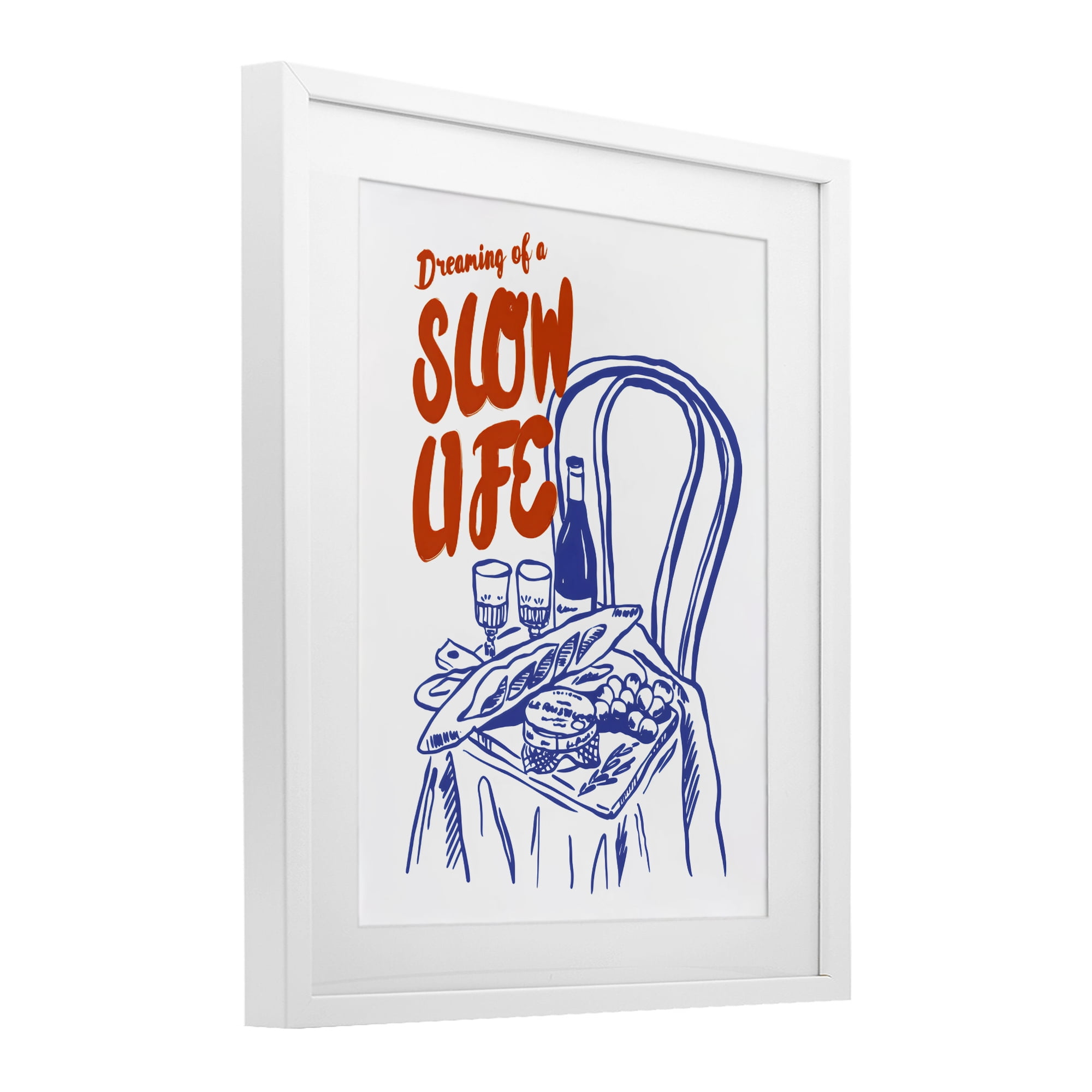 Stupell Industries Dreaming Of A Slow Life White Framed Print Under Glass, design by The Prints Vibe