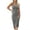 Gray, variant on Women's Sleeveless Ruched Bodycon Sundress Summer Casual Midi Basic Tank Dress,Black,Women's S-XXXL