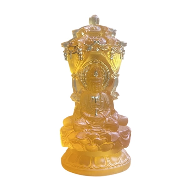 Escultura de Buda Centro de mesa Decoración de mesa Manualidades Decorativas portátiles Naranja