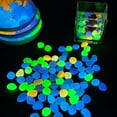 thumbnail image 6 of 1 Box 100Pcs Multicolor Glow Rocks Fish Decor Glowing Resin Pebbles Luminous Aquarium Gravel Stones Garden Decor Accessories for Driveway Walkway Outdoor Pot Bonsai Landscaping Display, 6 of 7