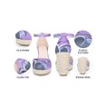 thumbnail image 3 of BLISSFUL STEP Platform Espadrilles Closed Toe Wedge Heel Sandals for Women Purple Flower 8.5, 3 of 6