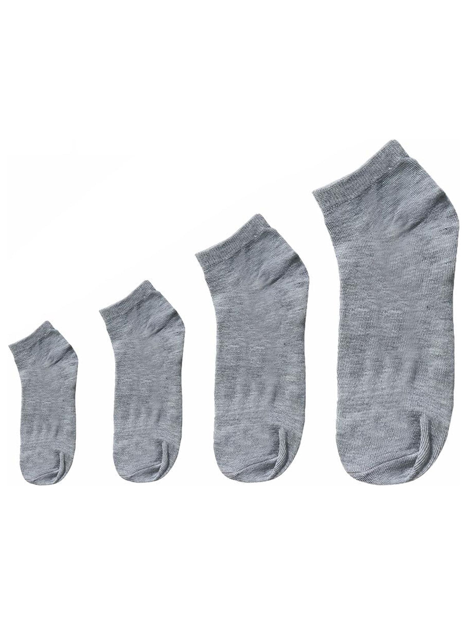 INSPIRE CHIC Women's 10 Pairs Stretch Breathable Cuffs Low Cut Ankle Socks Small Gray