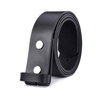 Men's Leather Belt Strap Vintage Distressed Style without Belt Buckle with Snap on Strap 1-3/8