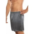 thumbnail image 4 of Texere Men's 100% Silk Boxers; Pure Organic Mulberry Silk Sleep Shorts, Relaxed Fit Underwear (Country Club, Zinc, L), 4 of 5