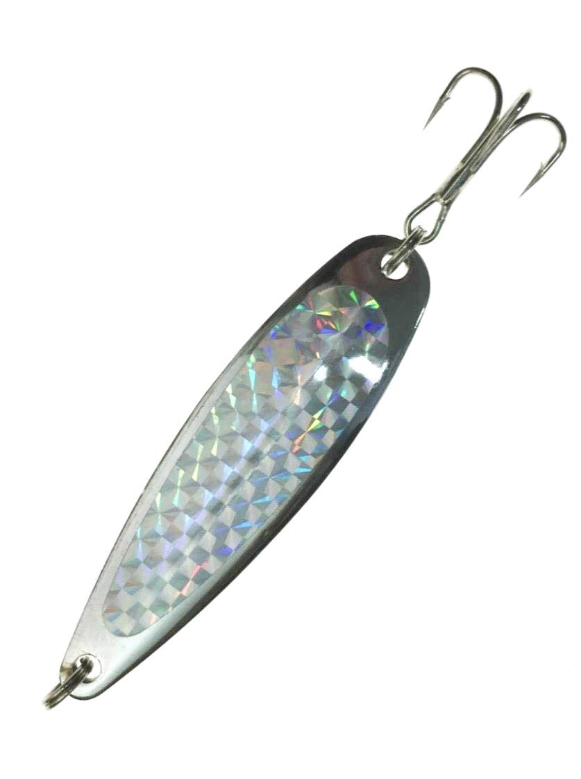 Crocodile Spoons Silver Color with Treble Hook 1/4 Size 15 Pieces