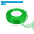 thumbnail image 2 of Uxcell 1 Inch Organza Ribbon 100 Yard Gift Wrapping Ribbon Green, 2 Roll (50Yard/Roll), 2 of 6