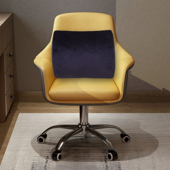 PENIKOKO Black Memory Foam Lumbar Support Cushion for Ergonomic Back Comfort, Perfect for Driving, Office, and Home Use