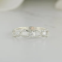 vylahjewellery Plated White Gold Three Round Stones Elegant Engagement Rings Women’s Promise or Stackable Handmade Jewelry Classic Wedding Band Styles