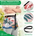 thumbnail image 4 of Yayeee Waist Apron with Pockets for Cooking Waterproof Half Server Aprons, Flowers and Leaves, 4 of 7