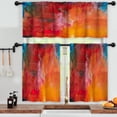 thumbnail image 3 of LALILO Kitchen Curtains and Valances Set of 3 36" Colorful Window Treatment Tiers for Window Decor, 3 of 5