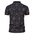 thumbnail image 3 of Offres Flash! Aqestyerly Chemise Polo à Manches Courtes pour Hommes, Col Rabattu, Boutons Imprimés, 3 of 3