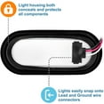 thumbnail image 3 of Lumitronics 4” HALO LED Trailer Lights Waterproof Round RV Camper Tail Lights, Red 1 Pair, 3 of 9