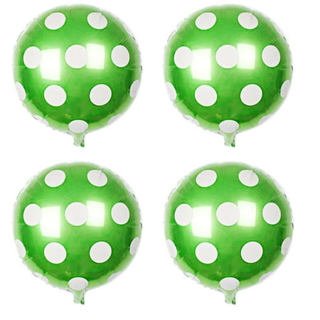 Green Egg Festival Unique Bargains Festival Wedding Foil Dot Pattern Ornament Helium Balloons Green 18 Inches 4 Pcs ()