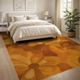 thumbnail image 3 of ODIKA 8'x10' Washable Area Rug Non-Slip Chair-Friendly Mat Orange Mid Century Asymmetrical Shapes Vintage Decorative Tone for Dining Room, Large Office, Lounge, 3 of 7