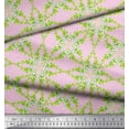 thumbnail image 3 of Soimoi Pink Heavy Satin Fabric Leaves & Floral Geometric Fabric Prints By Yard 54 Inch Wide, 3 of 3