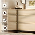thumbnail image 6 of WAMPAT Modern 18-Drawers Dresser for Bedroom, Wooden Chest of Drawers with T-Shaped Wood Legs, Storage Cabinet and Closet Organizer for Bedroom, Hallway, Living Room, Light Oak, 6 of 13