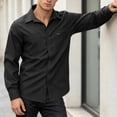 thumbnail image 5 of Aimik Men's Basic Button Down Shirt with Double Chest Pockets Long Sleeve Turndown Collar Urban Fashion Shirt for Daily Outfit, 5 of 6