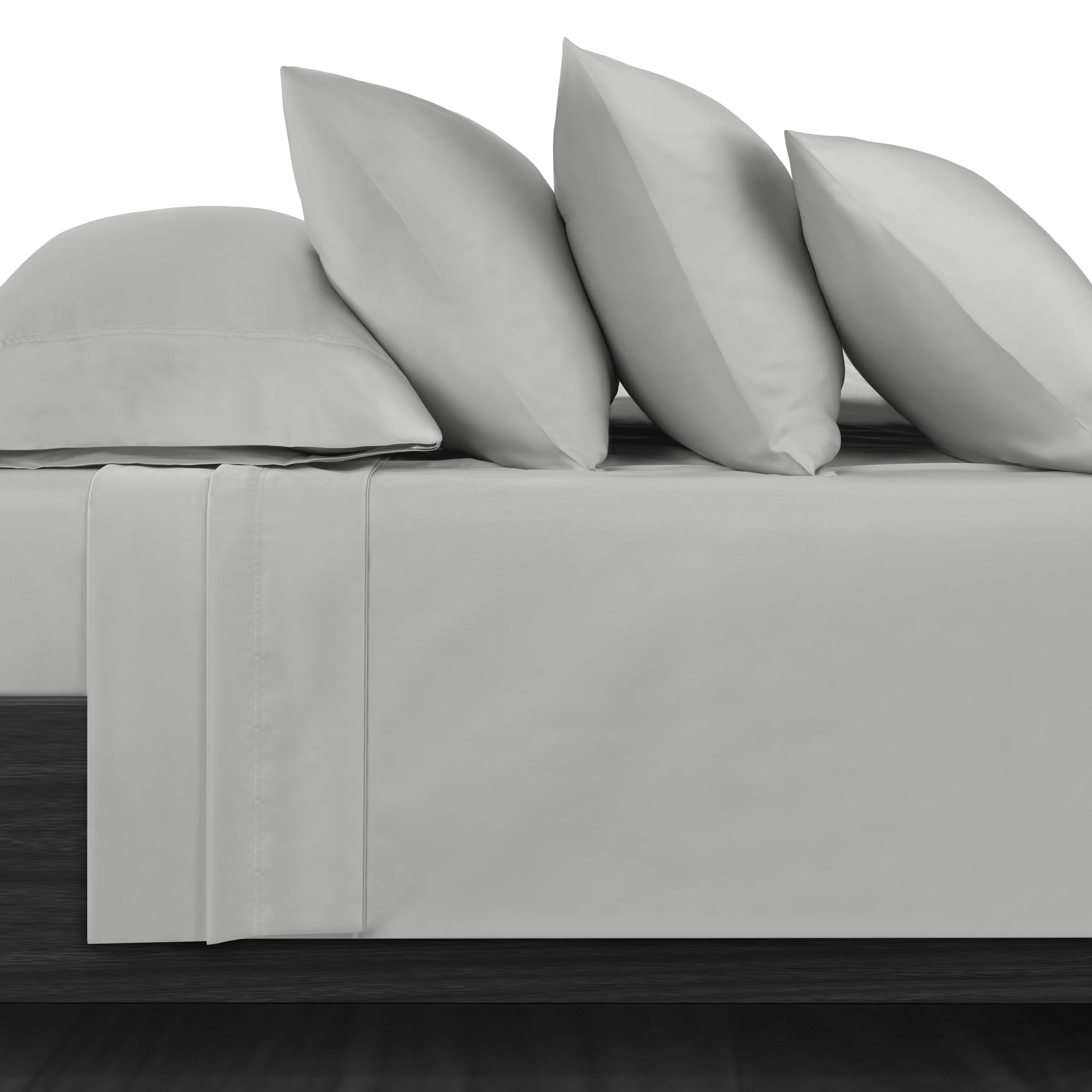 Serta 6-Piece 800 Thread Count Gray Cotton Rich Adult Bed Sheet Set, Queen - Deep Pocket