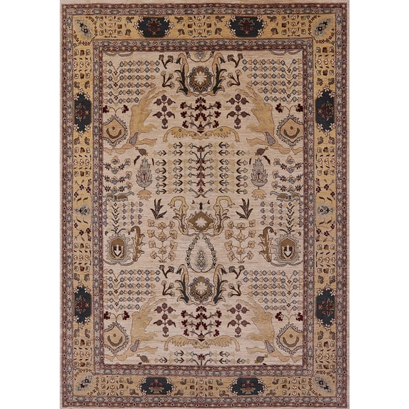 Ahgly Company Machine Washable Indoor Rectangle Industrial Modern Sepia Brown Area Rugs, 3' x 5'