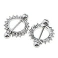 thumbnail image 3 of 2 Pieces Daisy Barbell Ball Closure Body Sold 14/16 White Rhinestone, 3 of 10