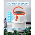 thumbnail image 3 of luz solar recargable (blanca), linterna LED USB para acampar al aire libre, luz portátil para tienda de campaña, luz de seguridad de emergencia, batería, 5 modos Fishi, 3 of 5