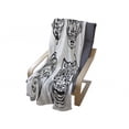 thumbnail image 4 of Kabuki Soft Flannel Fleece Throw Blanket, Japanese Nogaku Theatricals Showing Emotions Expressions Culture, Cozy Plush for Indoor and Outdoor Use, 60" x 80", Black and White, by Ambesonne, 4 of 6
