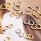 thumbnail image 5 of Pendientes de oreja blancos s925 de círculo liso de varios tamaños con personalidad de Europa y Estados Unidos, pendientes de moda dorados para mujer, 5 of 6