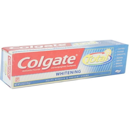 3 Pack - Colgate total anticavité Whitening Dentifrice 6 oz Fluoride