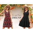 thumbnail image 4 of MOYIKO Summer Dresses for Women Casual V Neck Sleeveless Sundresses Beach Vacation Black Tank Short Dress with Pockets, 4 of 7