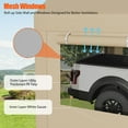 thumbnail image 4 of Walsunny 12x20 ft Carport with 4 Sandbags Heavy Duty Canopy with Roll-up Windows Portable Garage with Removable Sidewalls & Doors Car Canopy Khaki, 4 of 10