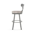 thumbnail image 3 of Amisco Washington 30 In. Swivel Bar Stool - Cream Faux Leather / Glossy Grey Metal, 3 of 9