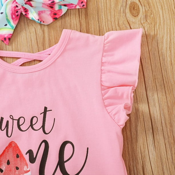 Birthday Shark Baby Girl First Birthday Clothes 1st Birthday Girl Outfit Toddler Watermelon Outfit Pink 18 24 Months Pink