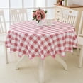 Ludlz Waterproof Vinyl Tablecloth, Round Heavy Duty Table Cloth, Wipeable Table Cover for