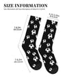 thumbnail image 2 of Crew Socks for Women Men Athletic - Cute soccer balls black Soft Comfort Breathable Mid-Calf Sole Running Socks Womens Men, 2 of 7