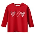thumbnail image 4 of PMVFHDE Hauts d'Été pour Filles T-Shirts Graphiques pour Filles Hauts d'Été Tendance Hauts pour Filles T-Shirt Robes pour Filles Imprimé de la Saint-Valentin Col Rond Fonctionnel Manches 3/4 T-Shirt Rouge, 11-12 Ans, 4 of 4