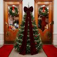 thumbnail image 7 of Dserfhy Large Christmas Tree Topper Bow Red Velvet Ribbon Gift Bows for Home Wreath Birthday Wedding Party Room Wall Backdrop Decoration, 7 of 7