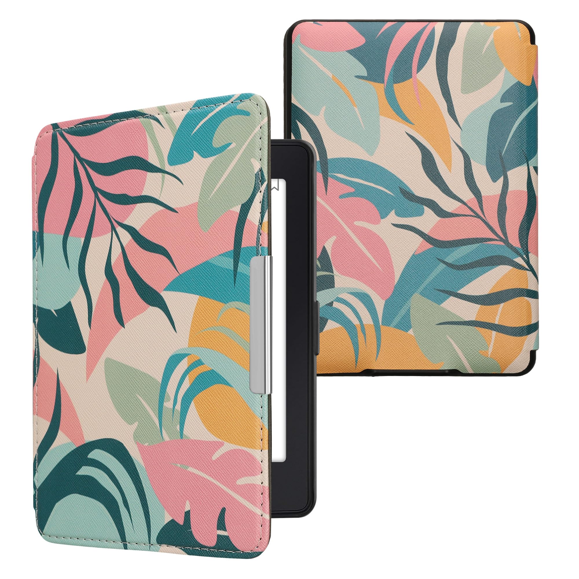 Kwmobile Cover Libro Per Kindle Paperwhite 2024 E Colorsoft – Custodia Flip In Nylon Con Chiusura Magnetica