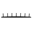 thumbnail image 6 of Spectrum Diversified Wooden Wall Mount Rack, 7 Peg Hooks, Black Wood, 6 of 8