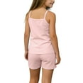 thumbnail image 2 of Cethrio Girls Cotton Outfit Sets, Casual Two Piece Sleeveless Summer Girls' Clothing Sets Hot Pink Size 13-15T, 2 of 4