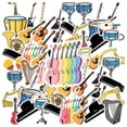 thumbnail image 3 of 35pcs-50pcs Colorful Musical Stickers Cartoon Instrument Decals Guitar Stickers for Laptops Suitcases Phones, 3 of 9