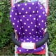 thumbnail image 3 of Almohadilla De Carro Asiento de cochecito infantil para bebé, cojín para silla de paseo, alfombrilla de algodón, punto blanco, morado, 3 of 6