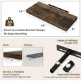 thumbnail image 4 of 24Inch Floating Shelves for Wall 2 Pack Shelves for Bedroom|Kitchen|Bathroom Wall Mounted Rustic Wood Floating Shelf with Invisible Brackets, 4 of 12